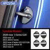 4PCS Car Door Lock Cover For BMW 3 Series G20 2 Series 4 Series G22 G23 G26 i3 i4 Stainless Steel Door Lock Protective Stickers