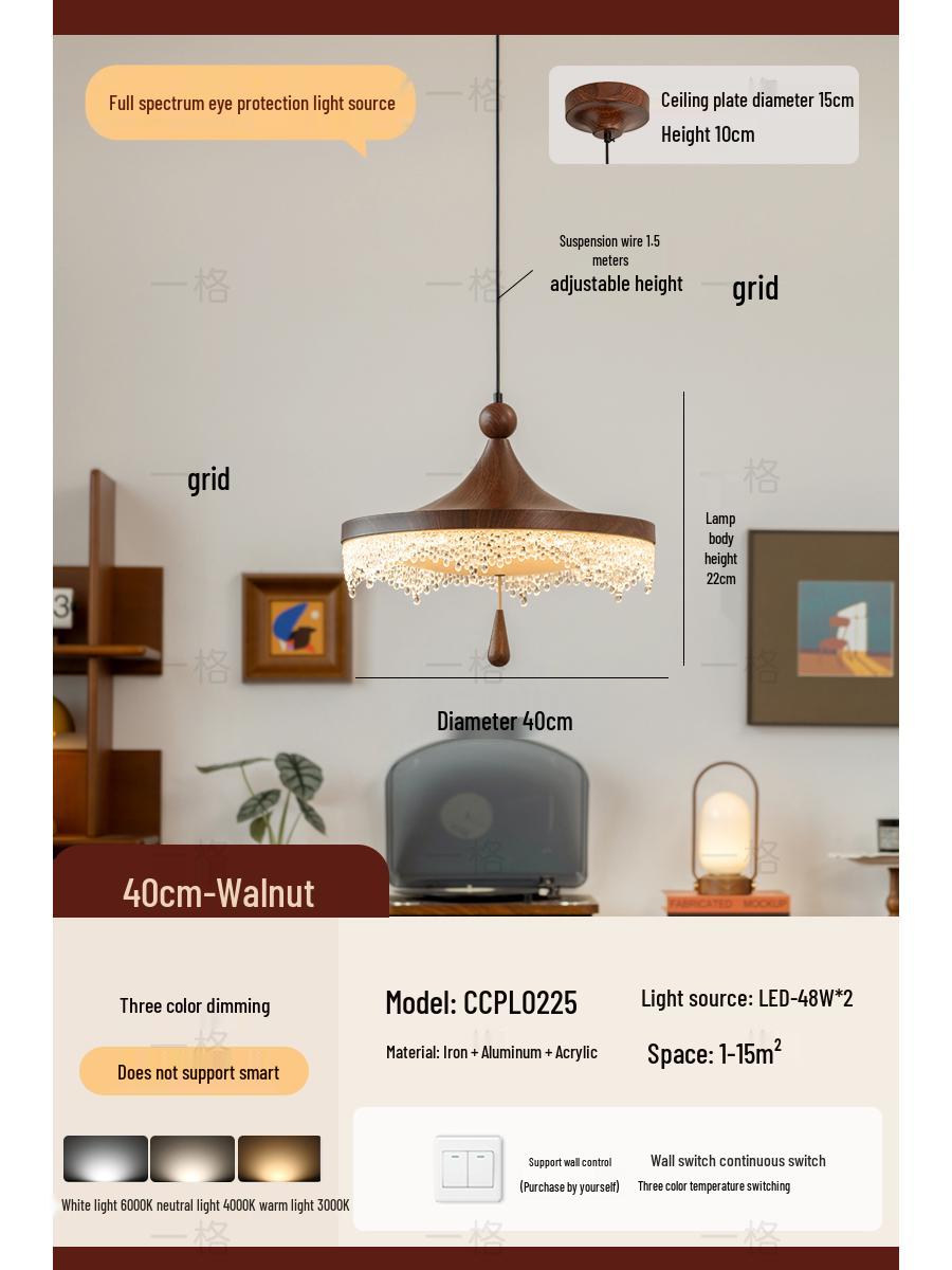 

Teardrop Pendant Light - 2025 French Retro Style for Dining Room, Bedroom & Restaurant