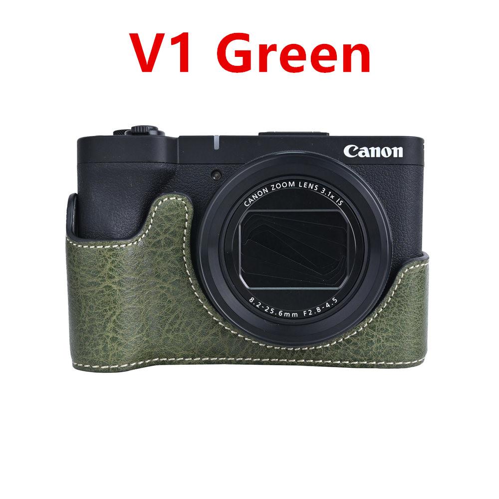 Camera Half Case for Canon EOS R50V R50 R10 200D 200DII PowerShot V1 SX70HS Bottom Battery Opening Cover PU Leather