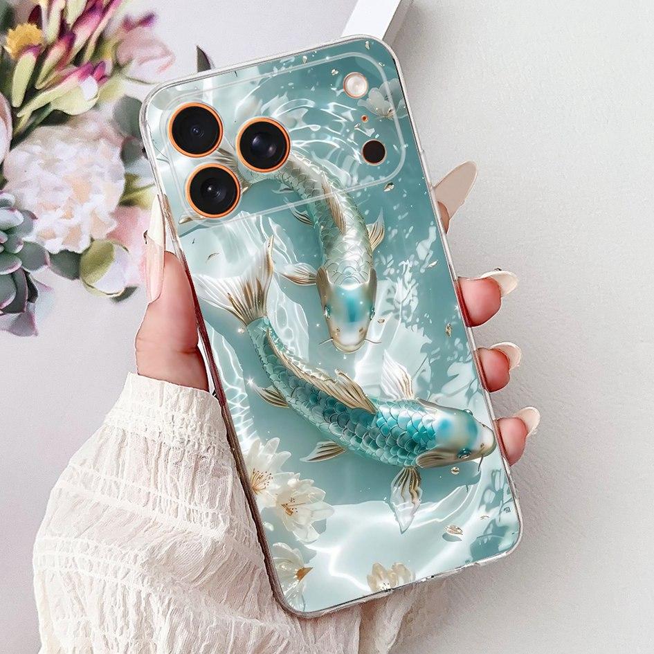 2025 New Cover For iPhone 17 Pro Case Fashion Butterfly Flower Soft Silicone Back Protective Cover For iPhone17 17 Pro Max Shell iPhone 17 Pro