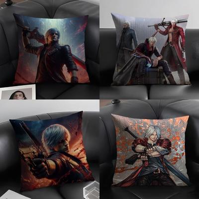 Devil May Cry Pillow Case Pattern Printed Pillowcase for Living Room Sofa Cushion Cover  Bedroom Decor