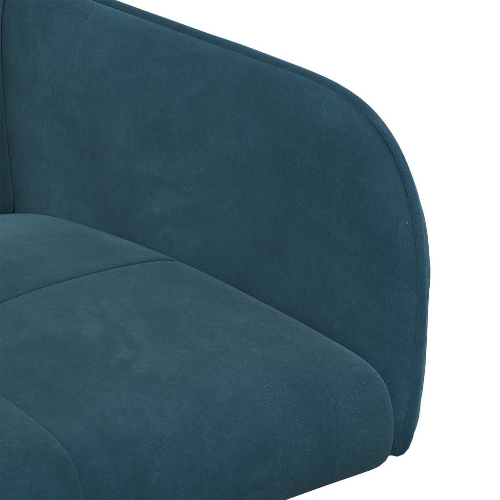 Dining Chairs 2 Pcs Velvet Blue 59 X 56.5 X 86 Cm