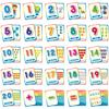 Numbers 1-20 Math Flash Cards-English Cards with Colorful Numeral Trainers for Ages 3-6, Addition & Subtraction Practice
