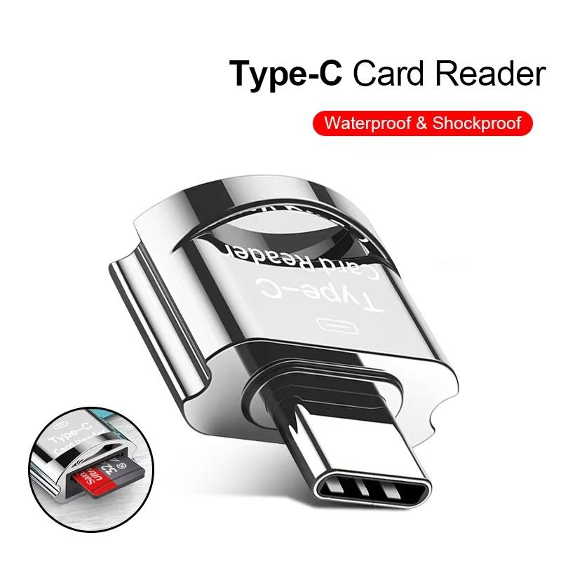 Type C To Micro-SD TF Adapter Card Reader Mini High Speed Smart Memory Card Reader For Watching Laptops Movie Data Transmission