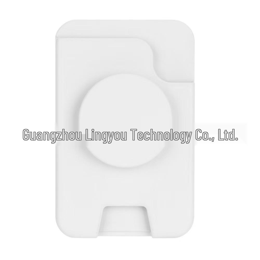 Magnetic Airbag Phone Holder Case for Apple 17/16 - MagSafe, Back Sticker, Card Holder Compatible White airbag bracket card holder