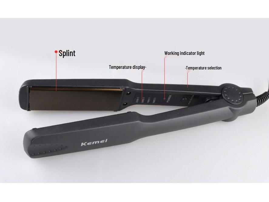 Kemei KM-329 Hair Straightener: Ceramic, Fast Heating, Constant Temperature, Damage-Free, Women's Electric Straightening Iron.