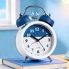 Simple Metal Alarm Clock, Retro Desktop, Silent Digital Round Desk Clock, for Student Dormitories, Ringing with Super Loud Volum