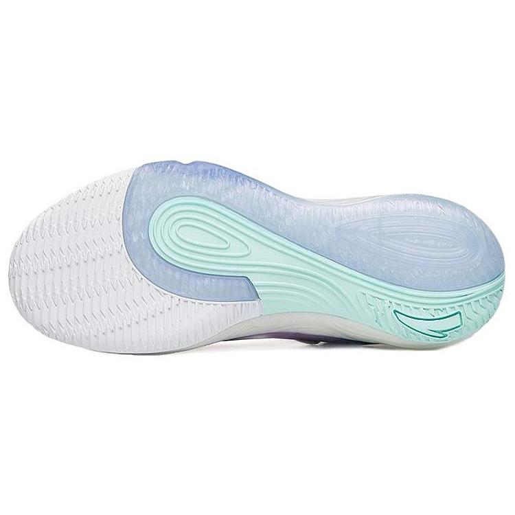 Anta Bubble Bomb Basketballschuhe Damen Low Top Flach Strandgrün/Lotuslila/Elfenbeinweiß 122211603Q-1