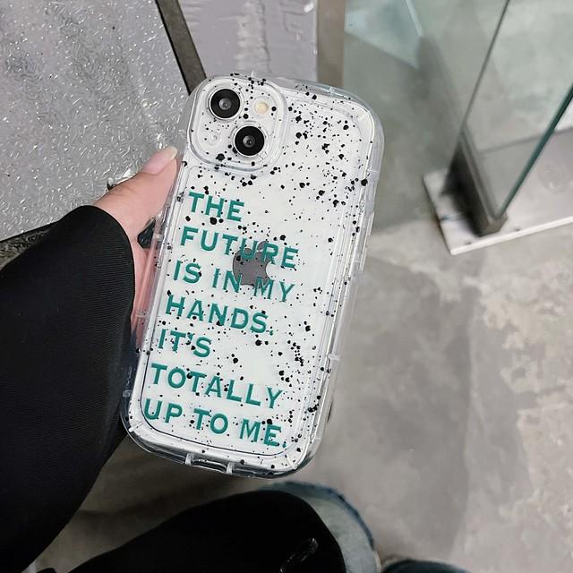 

Ударопрочный мягкий силиконовый прозрачный чехол Lucky Letter Art для Iphone 13 12 Promax 11 Xsmax Xr X 14 Pro Max, симпатичная задняя крышка for iphone 11