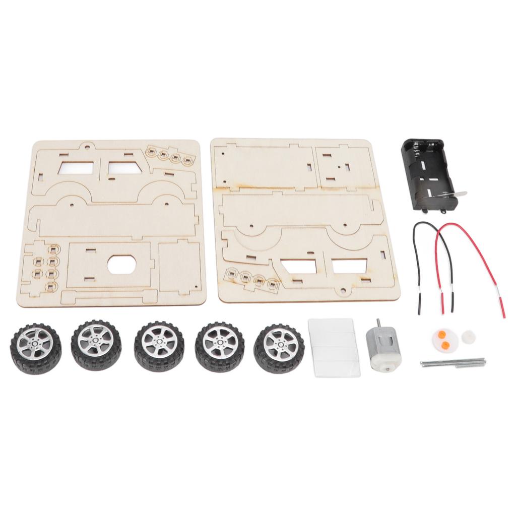 Electrric Model Building Cars DIY Construction Cars Toys Wooden Mechanical Model Cars Kits DIY STEM