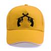 New Summer Double Gun Shooting Pistol Print Cap Unisex Women Unisex Cotton Hat Snapback Hats Trucker Cap SunHats