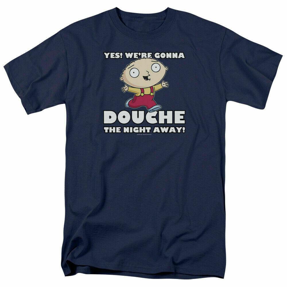 26 Family Guy Douche The Night Away T Shirt Mens Licensed Cartoon Merch Navy Unisex T-Shirt M