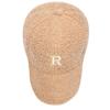 Embroidery R Letter Lamb Wool Baseball Cap Women's Autumn and Winter Casual Cap
