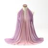 Koel Aanvoelende Tweekleurige Chiffon Sjaal Lichtgewicht UV-Beschermende Wikkel Dames Strand Reizen Accessoire