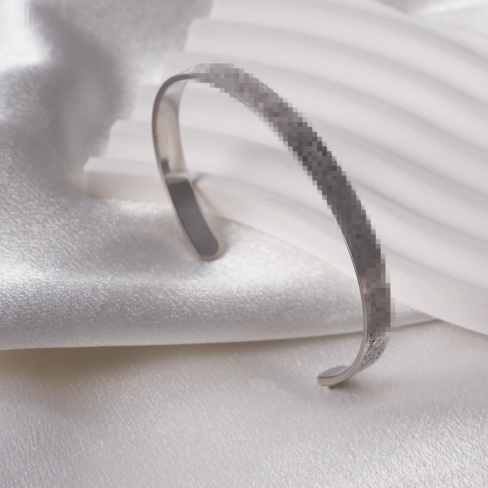 6mm Eco-friendly Stainless Steel Rune Cuff Bangle – Versatile Unisex Design