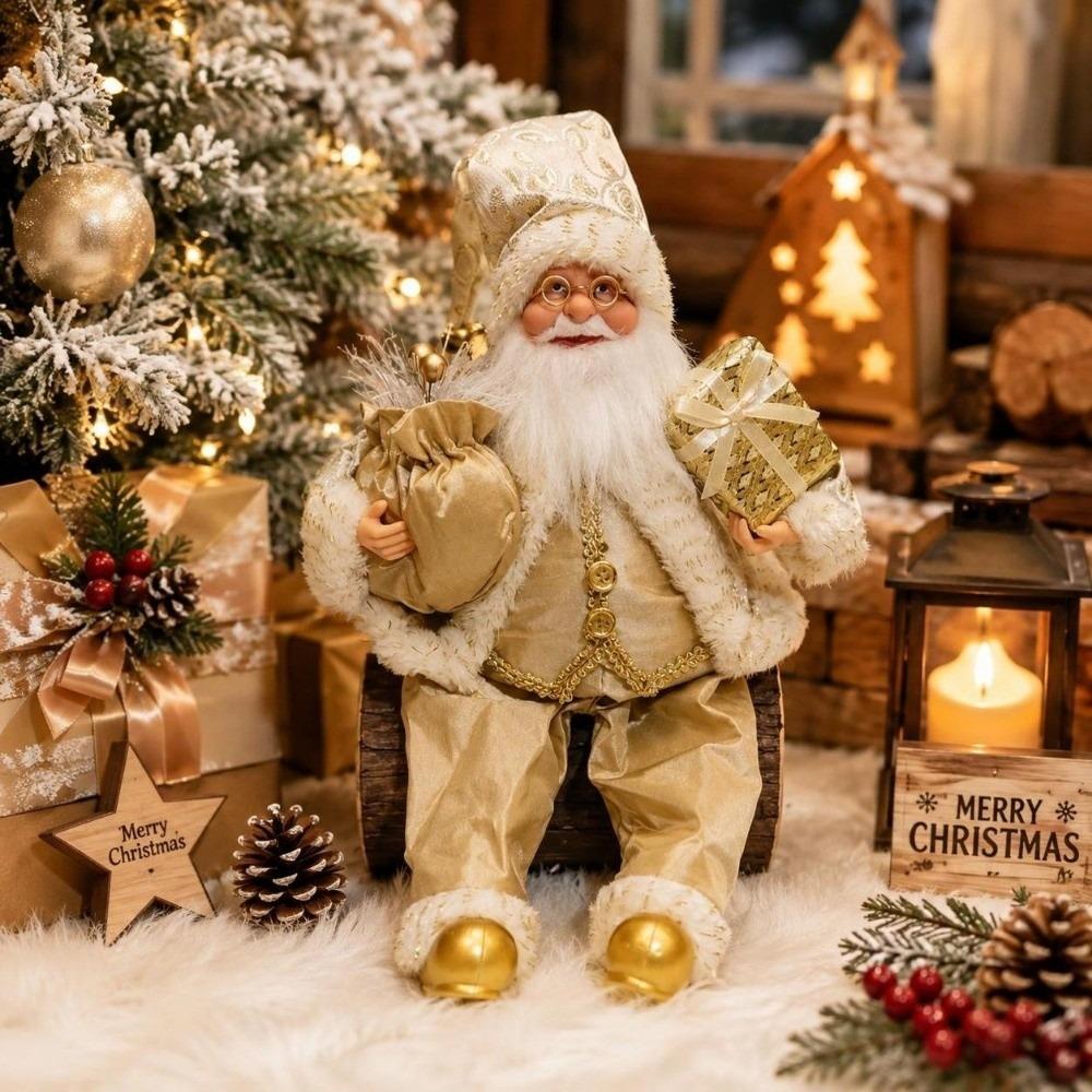 12 Zoll sitzende Weihnachtsmann-Statue Heimdekorationen Weihnachtsdekorationen Geschenk für Freunde