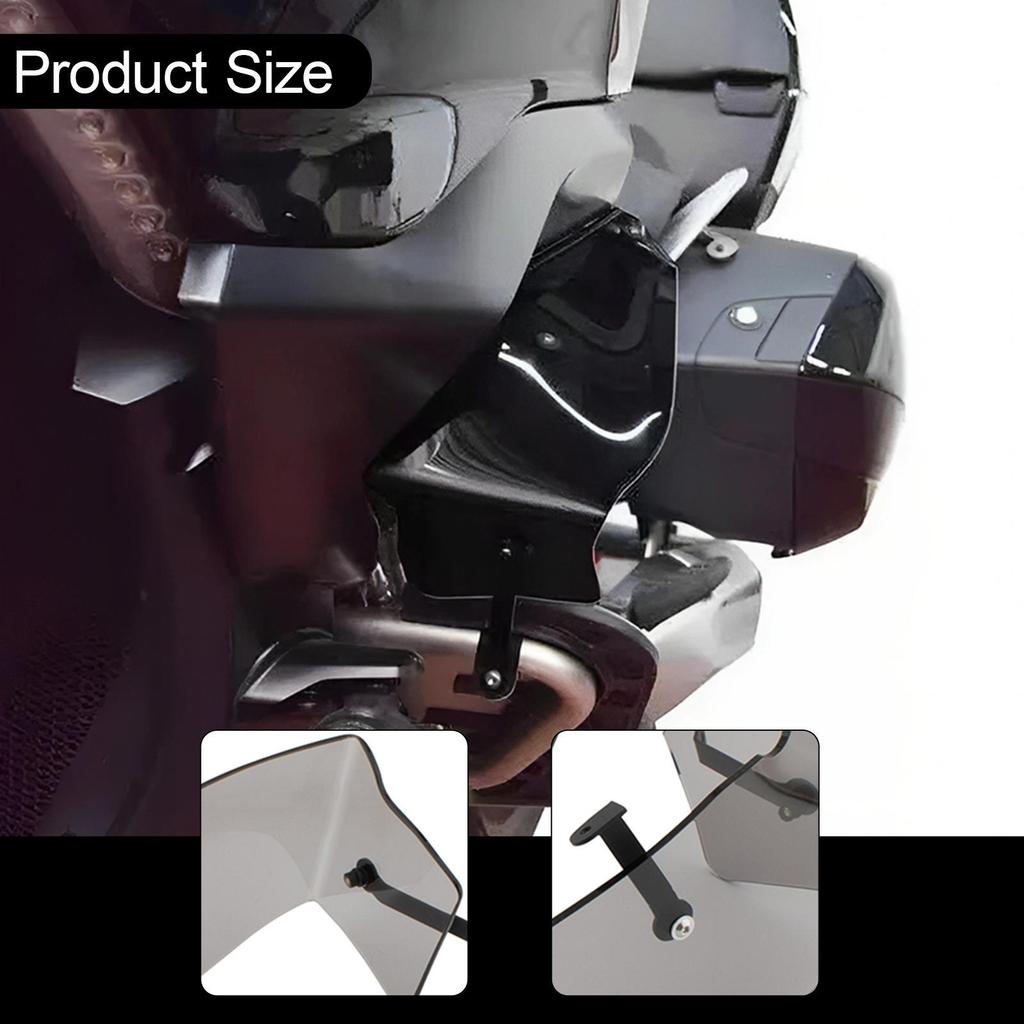 1 Pair Motorcycle Side Spoiler Deflector Wing Windshield Acrylic Construction Suitable for Adventure