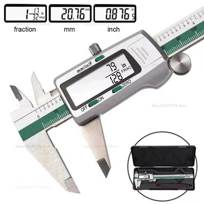 150mm Stainless Steel Digital Caliper with Zero Setting High Precision 0.01mm 6 Inch Thickness Gauge Fraction MM Inch for Metal