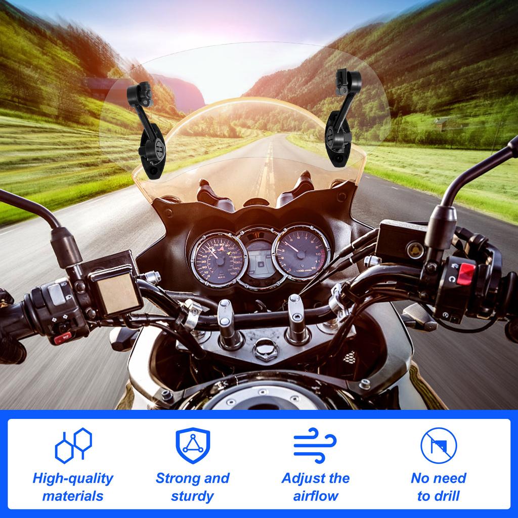 Motorcycle Windshield Adjustable Motorbike Universal Clear Windshield Reusable Transparent Motorcycle Modified Wind Deflector