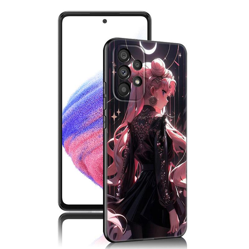 Японский мультяшный чехол Sailor Moom для телефона Samsung A13 A32 4G A23 A25 A34 A35 A52S A53 A54 A55 A73 A12 A14 A15 A31 A33 A50 A51 A72