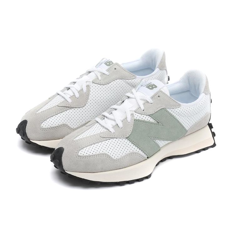 New Balance Nb 327 Comfortable Fabric Leather Slip Resistant Durable Low Top Running Shoes Women sneaker Light-Gray WS327JRC