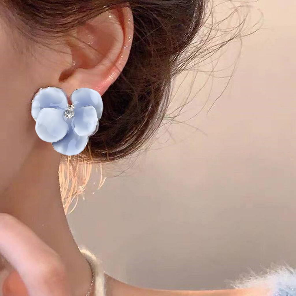 Květinové náušnice pro ženy Osobnostní puzetové náušnice Stylové slitinové náušnice Šperkové doplňky pro každodenní nošení
