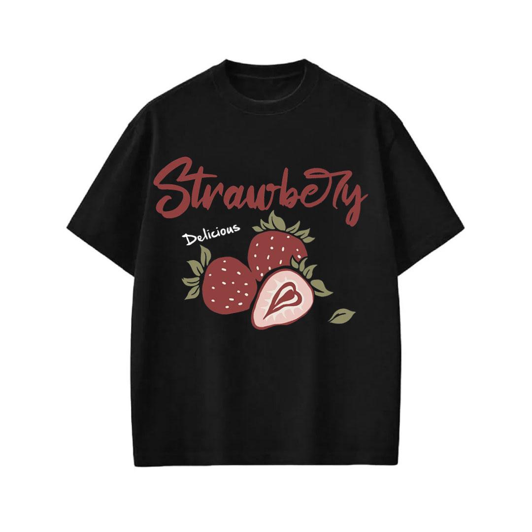 Mens and woman summer 100 cotton fashionable casual sports loose red rose pattern printed round neck short sleeved Tshirt top 4XL