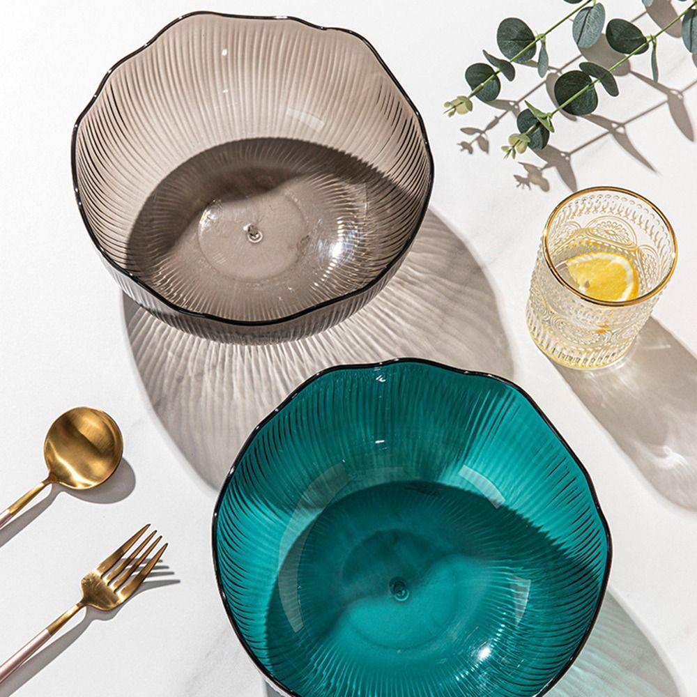 Flat Bottom Fruit Bowl Wave Edge Serving Dishes Fashionable Look Snack Basket Home Organization