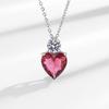 European and American Style Luxury Zircon Heart Earrings and Necklace Jewelry Set for Women