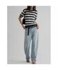 8SECONDS Short-Sleeved Striped Pullover In Ivory