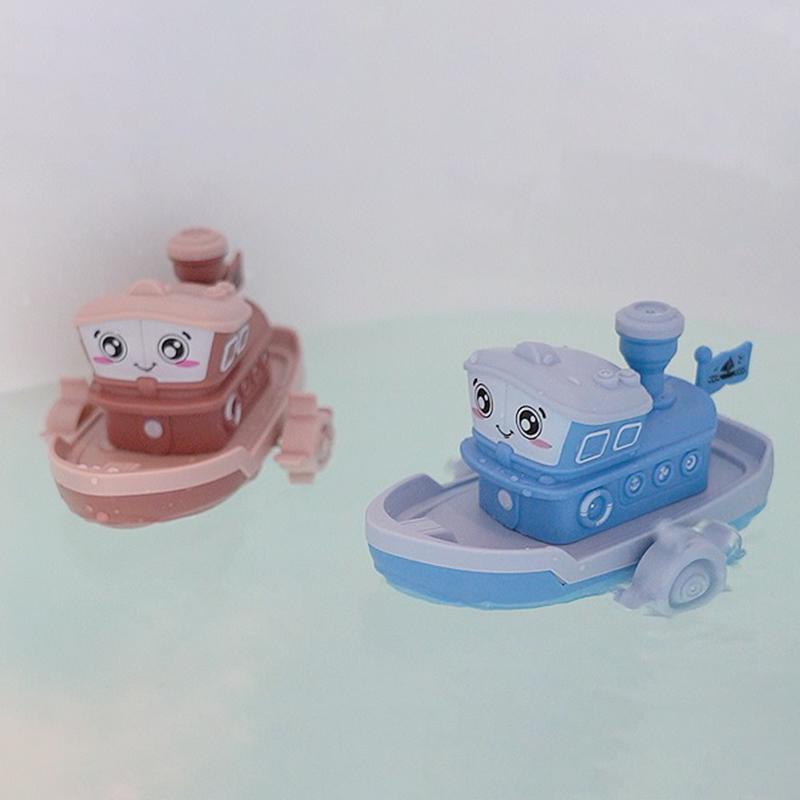 1Pcs Wind-up Steamer Bath Toy, Funny Windup Steamship Tub Toy Steamboat Water Toy Clockwork Boat Pool Toy For Baby Bath Toys