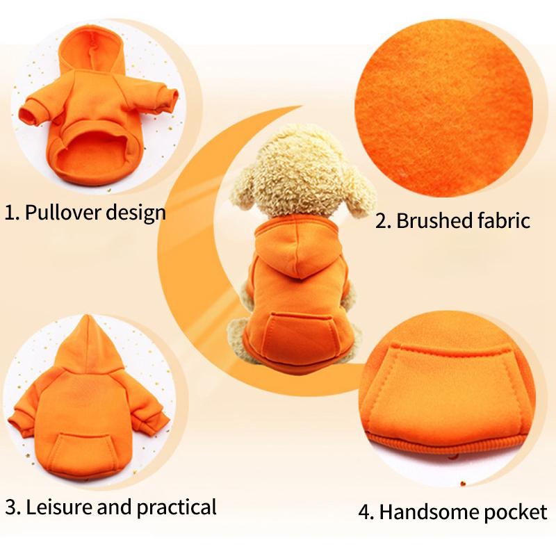 Dogs Hoodies Winter Pet Dog Clothes Warm Dog Sweater Coat Outfit for Small Medium Dogs Cotton Pet Costume Monos Para Perros
