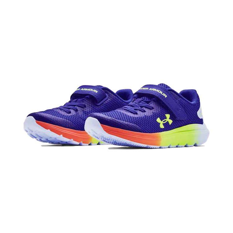 Under Armour Surge 2 Comfortable Versatile Shock Absorbing Durable Low Top Running Shoes Kids Sneakers Blue 3024103-500