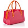 Bowling Bag - CHRISTIAN LACROIX - Jonc 3 - Patent - 20x30x12 Cm - Woman - Orange/Fuchsia