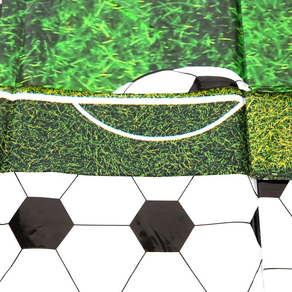 Soccer Grass Design Football Theme Tablecloth Plastic Soccer Banner  Party Decorations