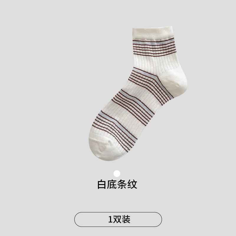

CHEEMY FREE Spring and Summer New Cartoon Breathable Short Socks Women s Sea Salt Blue Gentle Sweet Wind Socks Women s women's one size fits all (35-39)