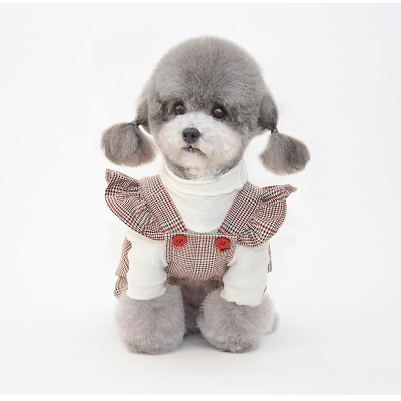 Summer Dog Clothes For Small Dogs Puppy Classic Butterfly Sleeve Jumpsuit Chihuahua Dress York Fashion Pet Costume Suit Overalls