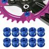 10Pcs Disc Screw Chainwheel Chainring Bolts Accessory for Mountain Bike Road BicycleBlue