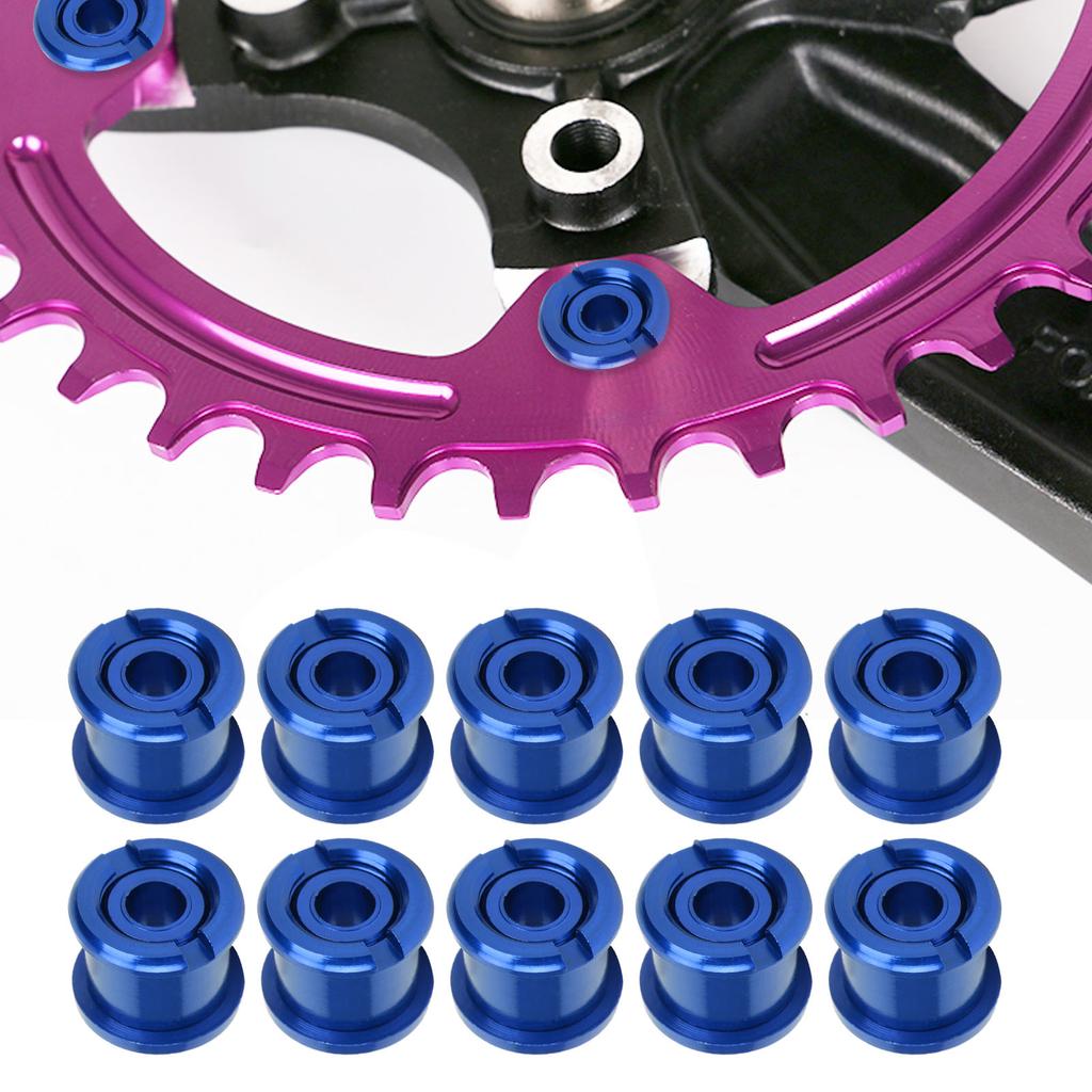 10Pcs Disc Screw Chainwheel Chainring Bolts Accessory for Mountain Bike Road BicycleBlue