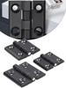 1/2pcs 40/50/60mm Butt Hinges Metal Black Door Hinges Cabinet Aluminium Box Backflap Shed Door Hardware Accessories