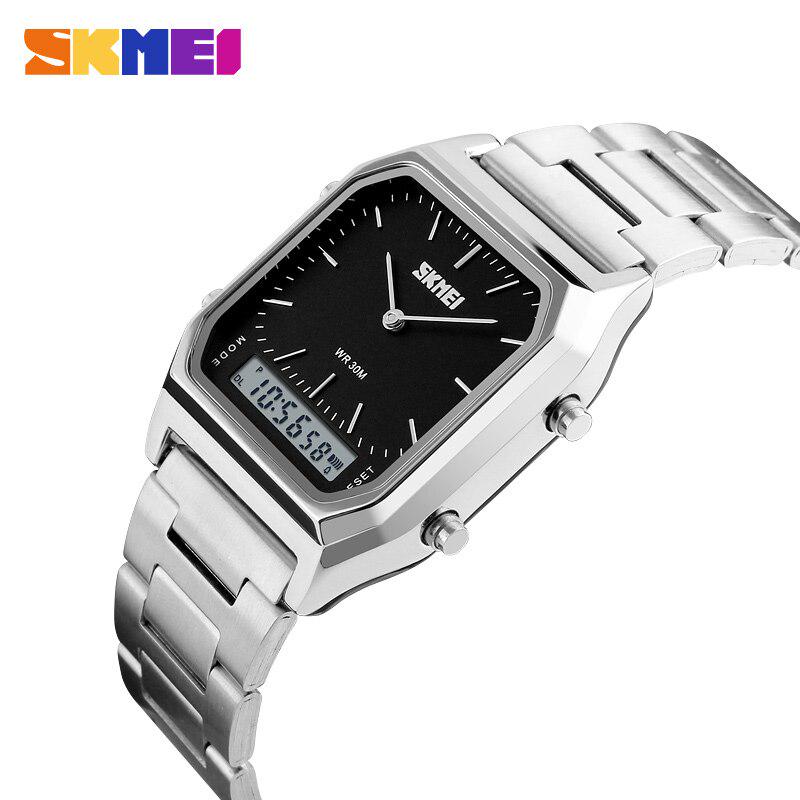 SKMEI Fashion Sport Watch Men Top Brand Luxury Dual Display Electronic Quartz Wrist Watch Male Clock