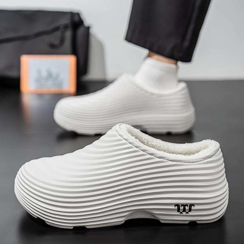 Мужские зимние плюшевые водонепроницаемые поварские сабо Супер теплые для дома кухни работы Морозостойкие садовые резиновые сандалии 39 2900₽