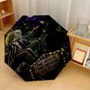 Beetlejuice Lydia Deetz Windproof Auto 8 Rib Folding Umbrella Portable Outdoor Parasol