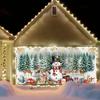 1 Stück 2D flach, Weihnachts-Garagentorbanner - Polyester, perfekt für winterliche Outdoor-Feiertagsdekorationen, kein Strom erforderlich