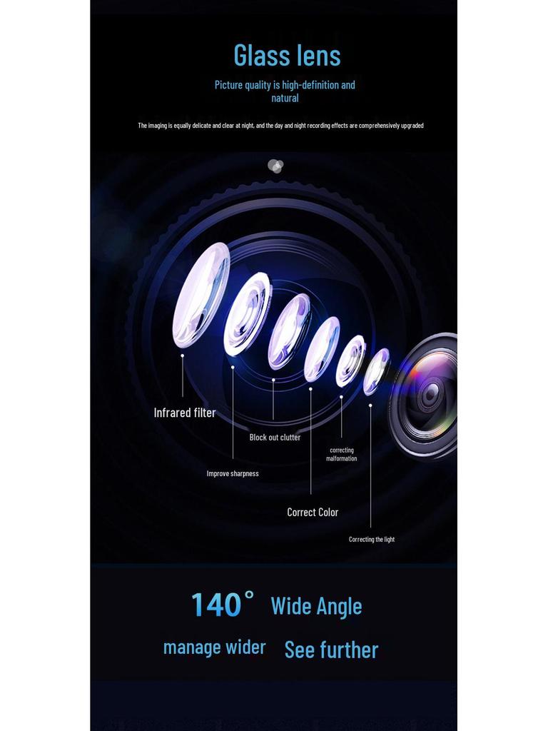 HD Night Vision USB Dash Cam with Large Screen for Android - No Installation Required