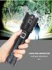 XHP70 High-Brightness LED Flashlight - Aluminum Alloy, Telescopic Zoom, Electric Display, Waterproof, Multifunctional Outdoor Handheld Light
