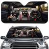 Multi-Pattern Cartoon Animal Car Sunshade: Hamster, Raccoon, Tiger Designs