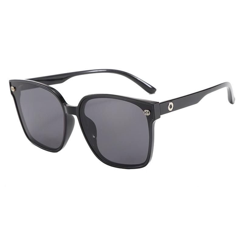 Geometric Style Square Sunglasses Women Uv400 Nonpolarized Fashion For Party And Outdoors Black Gray