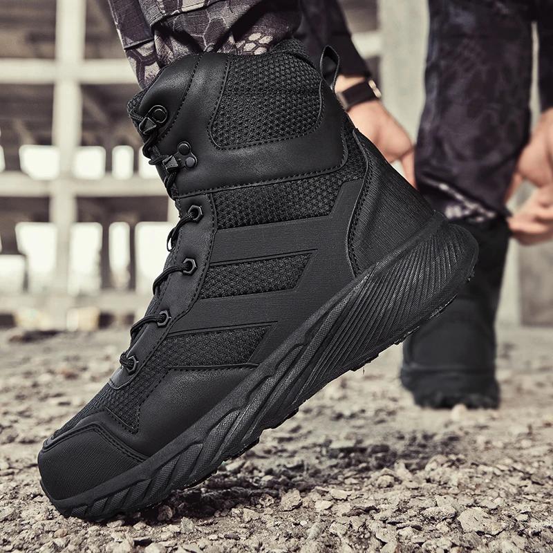Men's Outdoor Hiking Shoes, Hiking Desert Boots, Men's Sports Mountaineering Shoes, Ankle Boots, Men's Work Safety Boots