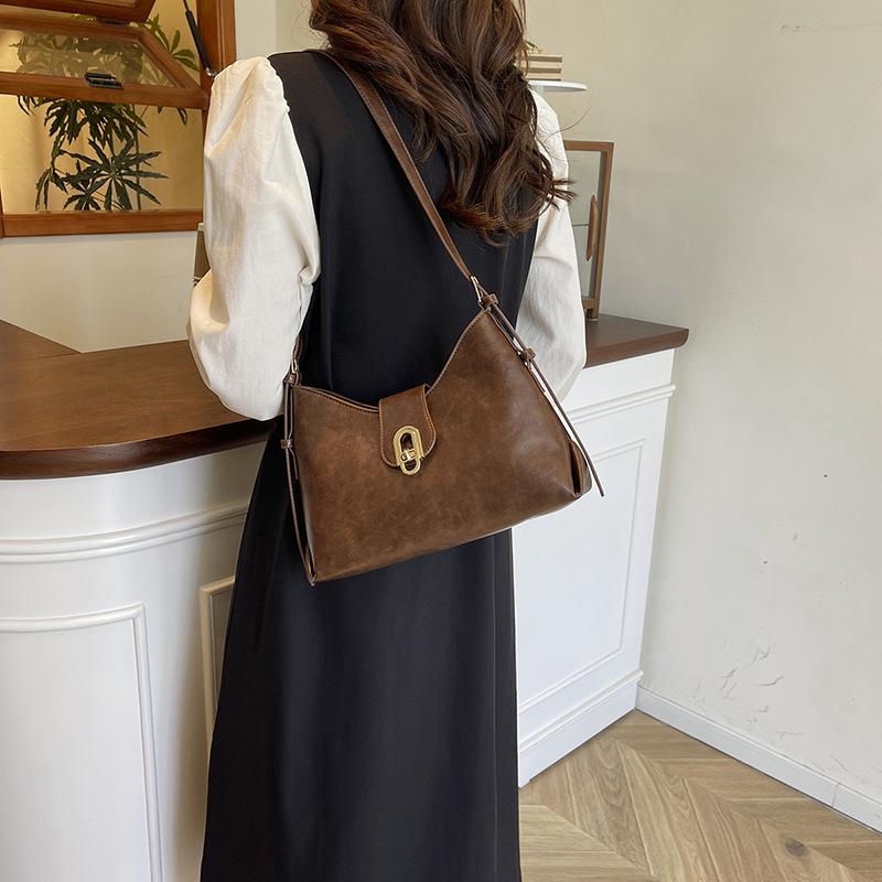 Damen Herbst 2025 Vielseitige Tasche: Schlichtes Schulter- & Umhänge-Unterarm-Design